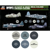 AK Interactive REAL COLORS SETS Wwii Us Navy & Usmc Aircraft Colors Set