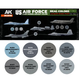 AK Interactive REAL COLORS SETS Us Air Force & Ang Modern Aircraft Colors Set