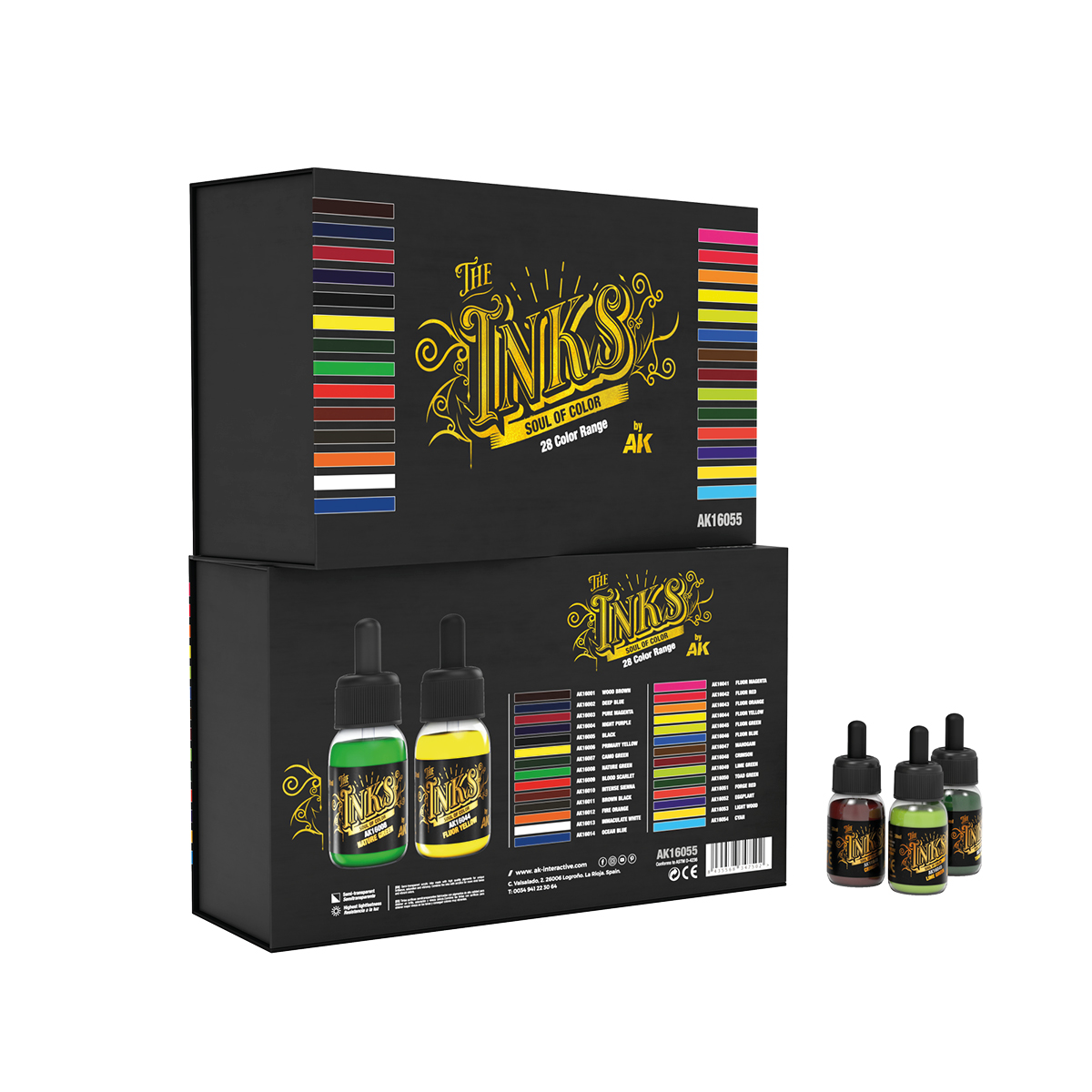 AK Interactive Special Box Full Range The Inks (28 Colors X 30 ml)