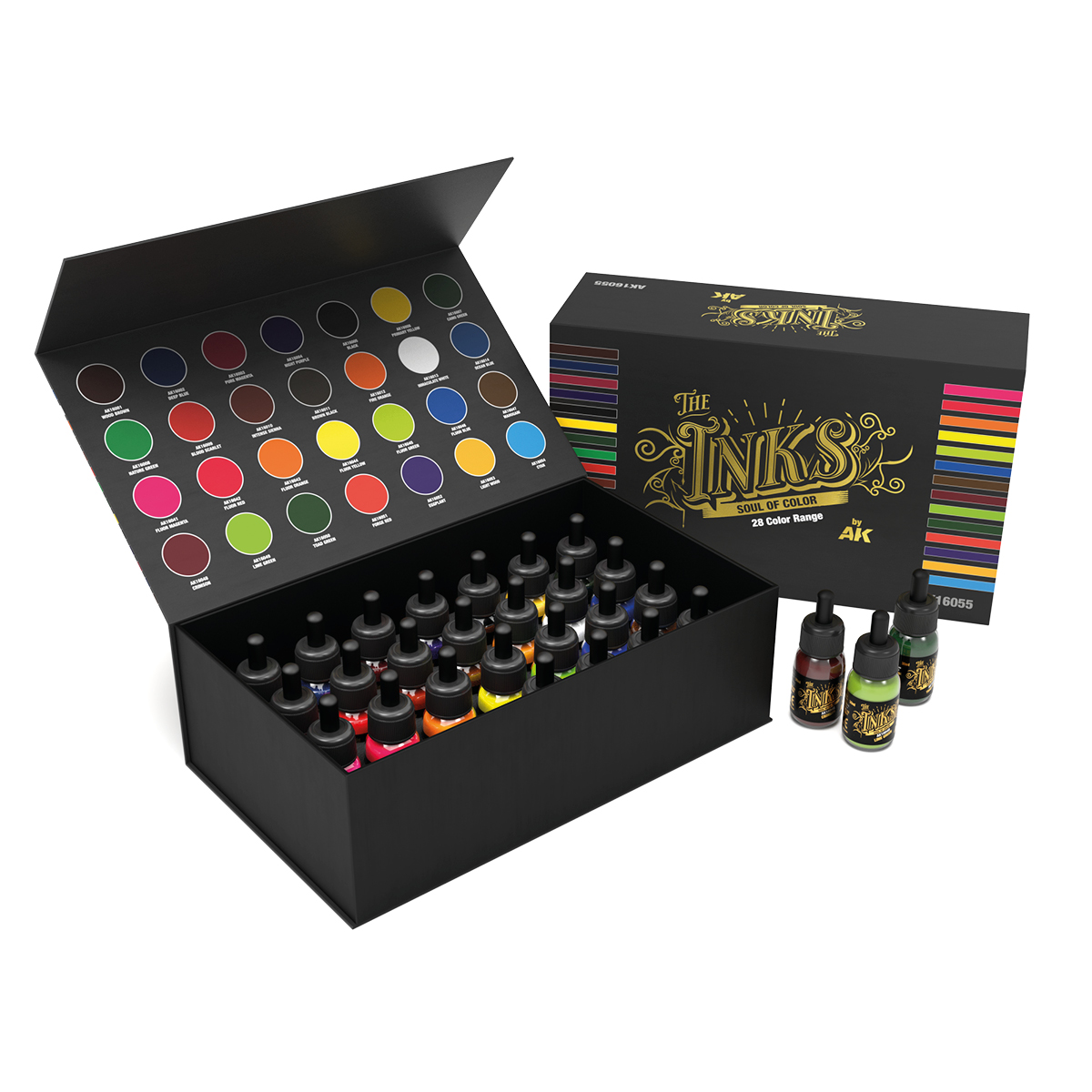 AK Interactive Special Box Full Range The Inks (28 Colors X 30 ml)