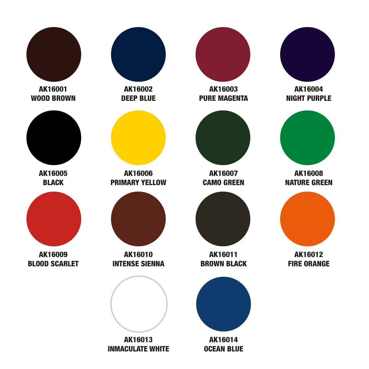 AK Interactive Special Box Full Range The Inks (28 Colors X 30 ml)