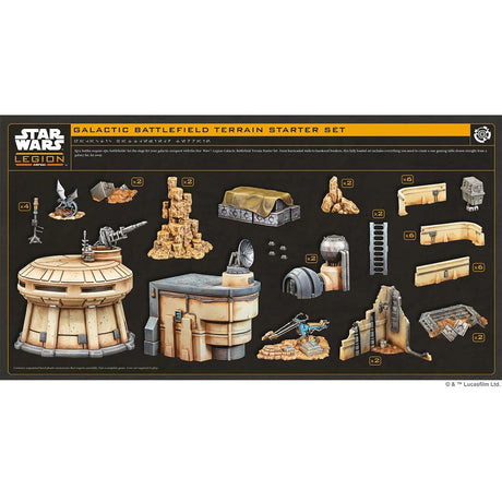 Star Wars Legion Galactic Battlefield Terrain Starter Set