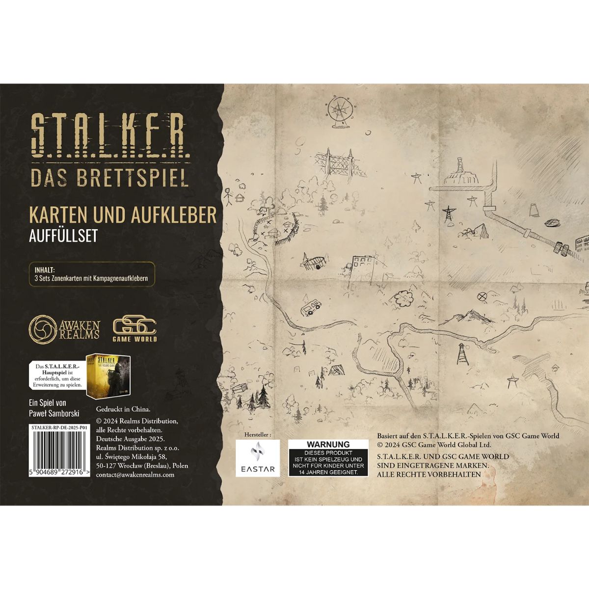 STALKER Das Brettspiel Karten und Aufkleber Auffüllset