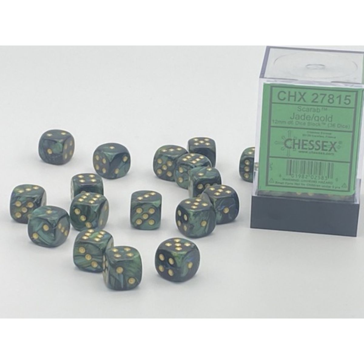 Chessex Scarab W6x36 Jade/Gold