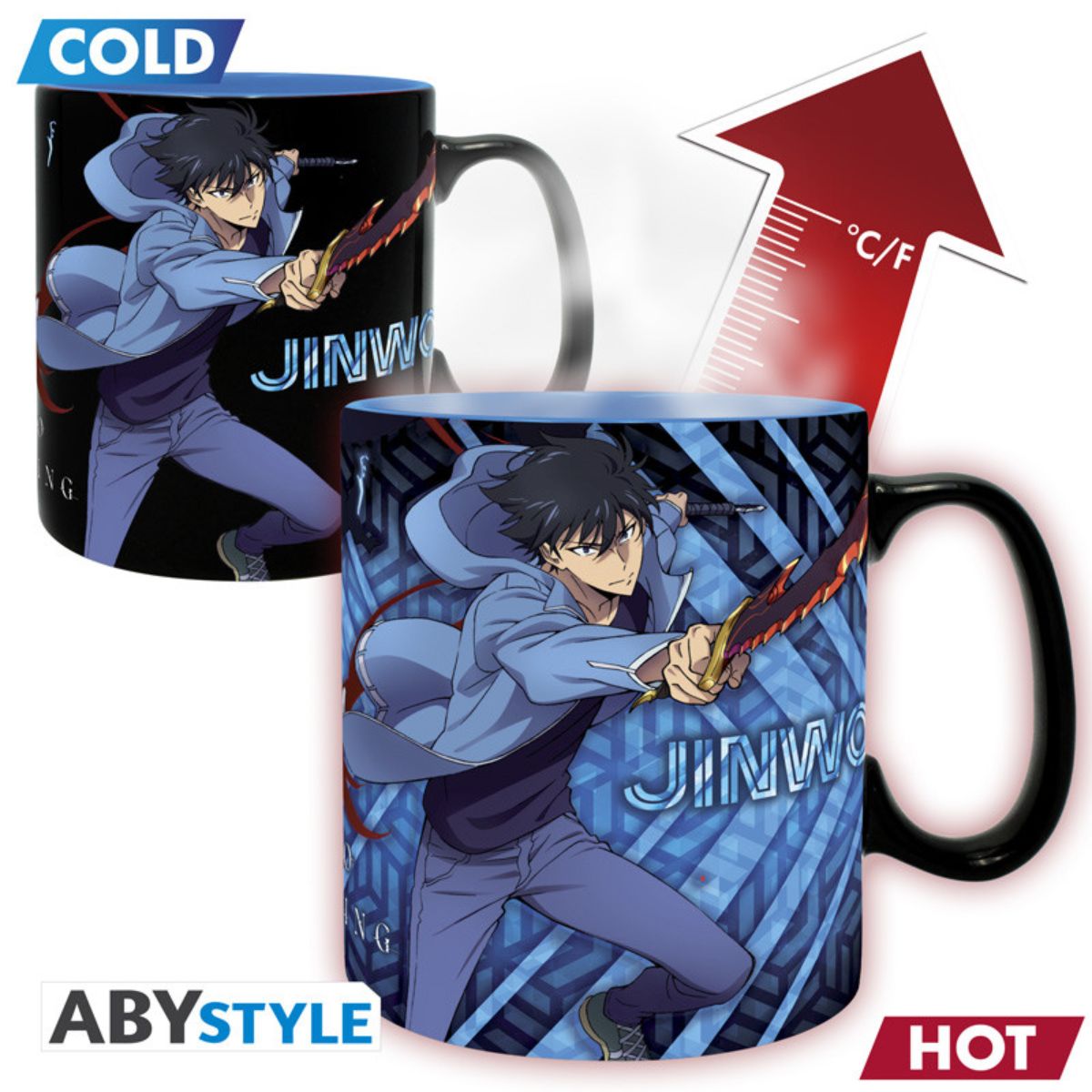 Solo Leveling Tasse Heat Change 460 ml Jinwoo & Igris