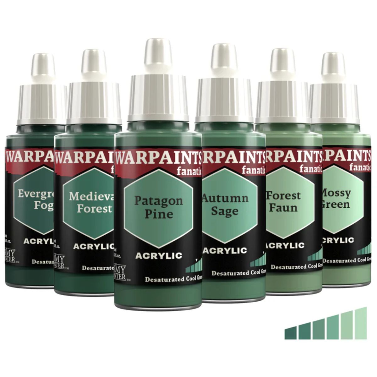 The Army Painter Warpaints Fanatic Desaturated Cool Greens Bundle