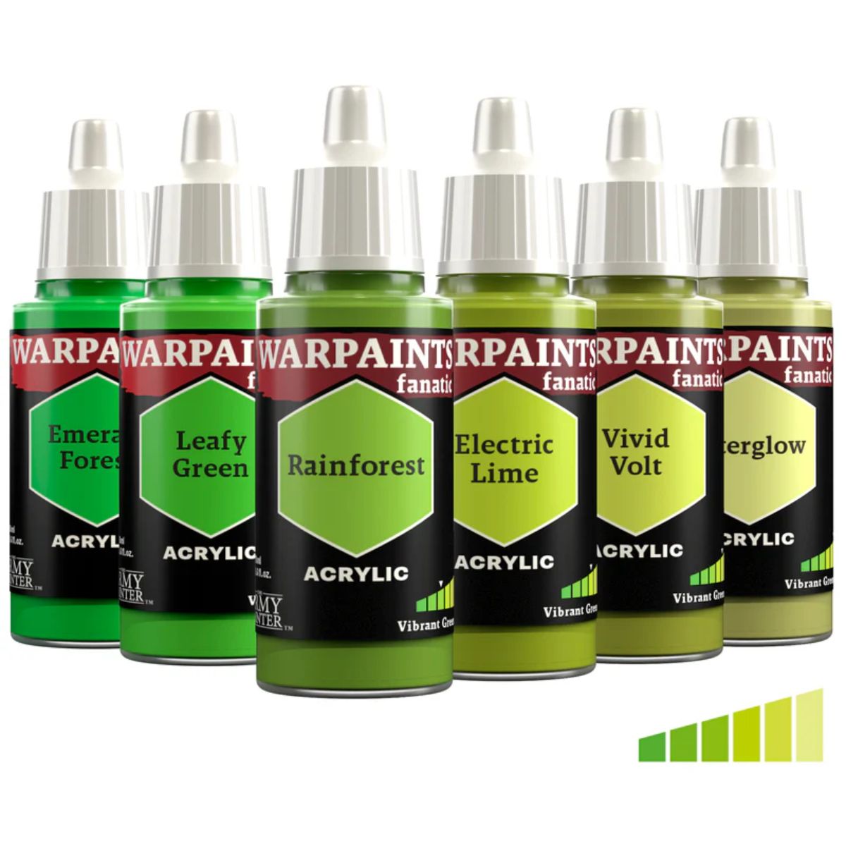 The Army Painter Warpaints Fanatic Vibrant Greens Bundle