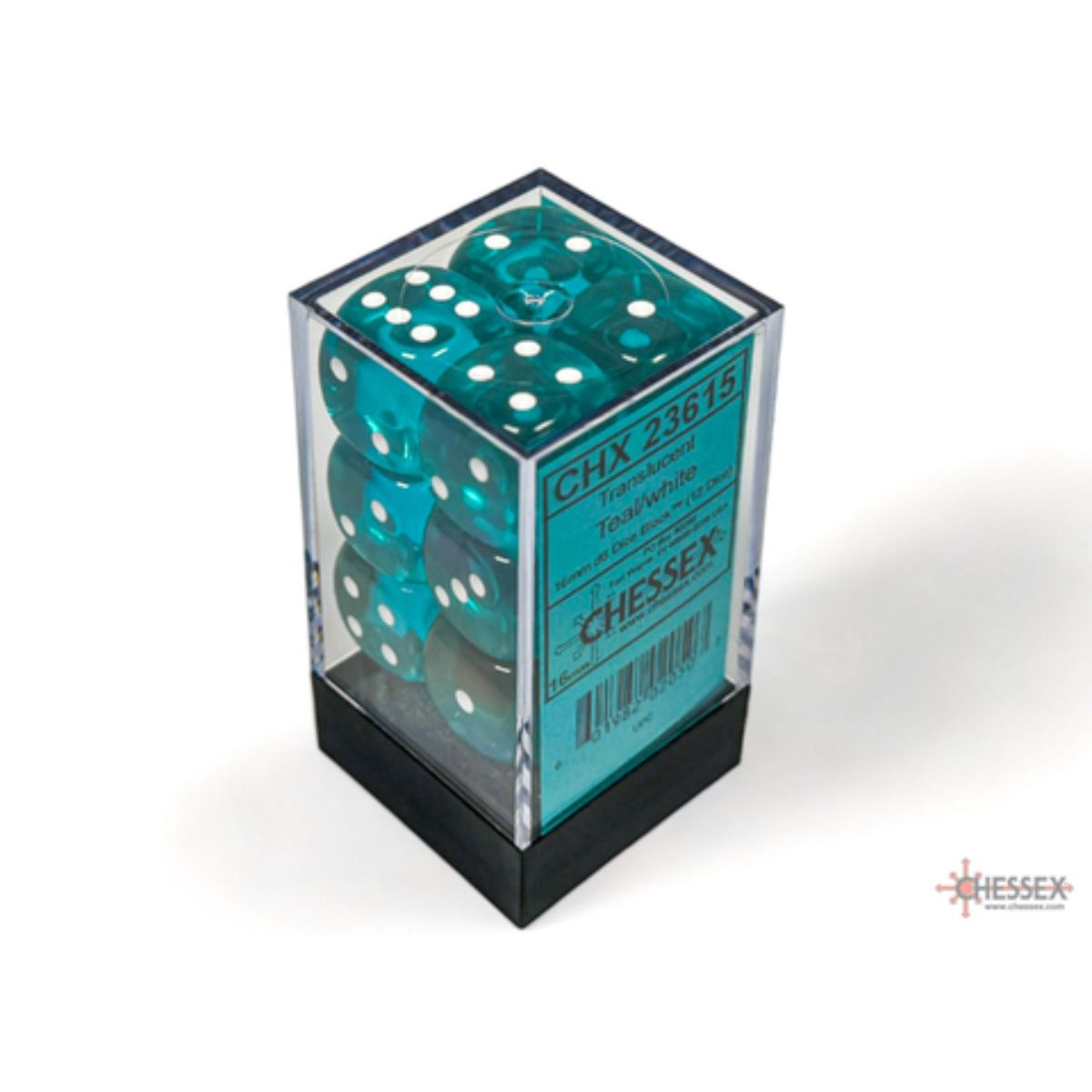 Chessex Translucent W6x12 Teal/White