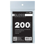 Ultra Pro PRO-Gloss Standard Deck Protector Sleeves Bundle (200ct) Clear