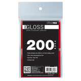 Ultra Pro PRO-Gloss Standard Deck Protector Sleeves Bundle (200ct) Red