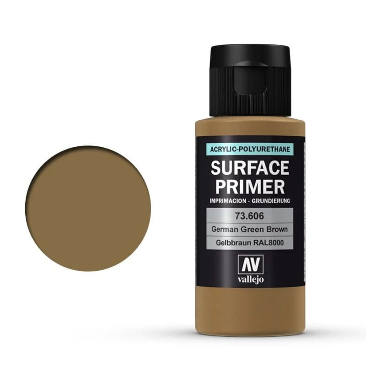 Vallejo Surface Primer German Green Brown (RAL8000) (60 ml)