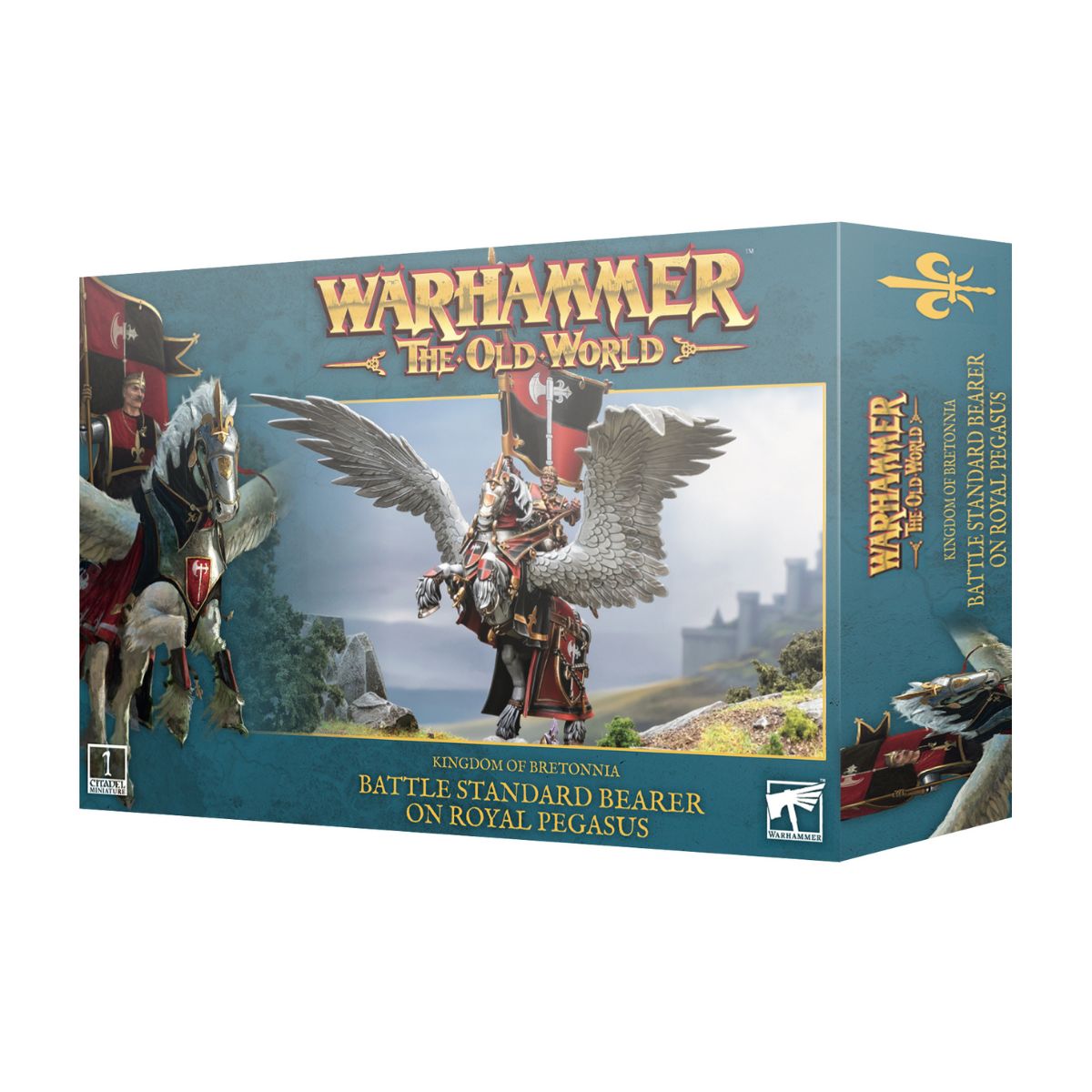 Warhammer The Old World Kingdom of Bretonnia Battle Standard Bearer on Royal Pegasus