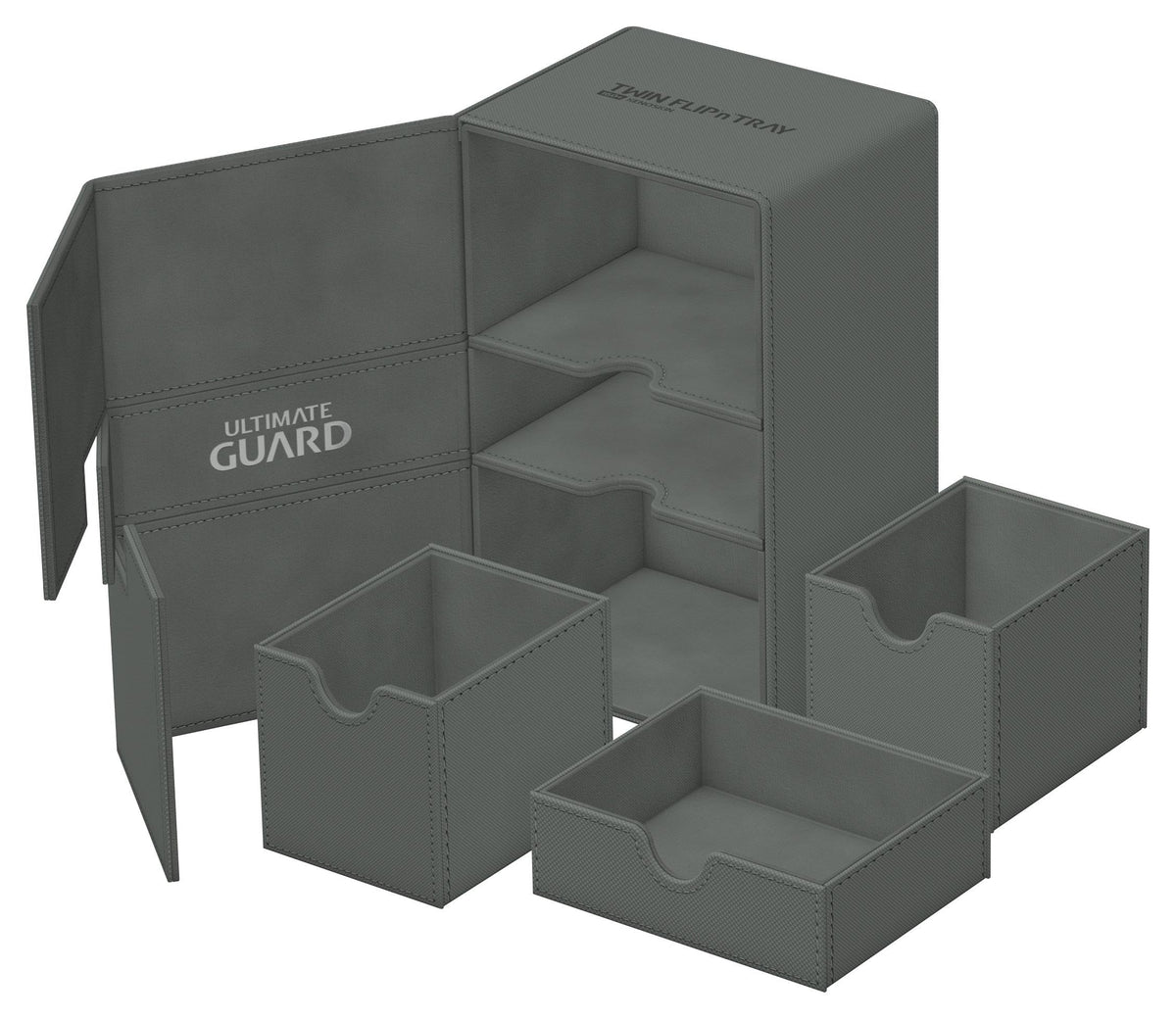 Ultimate Guard Twin Flip`n`Tray 160+ XenoSkin Monocolor Grau