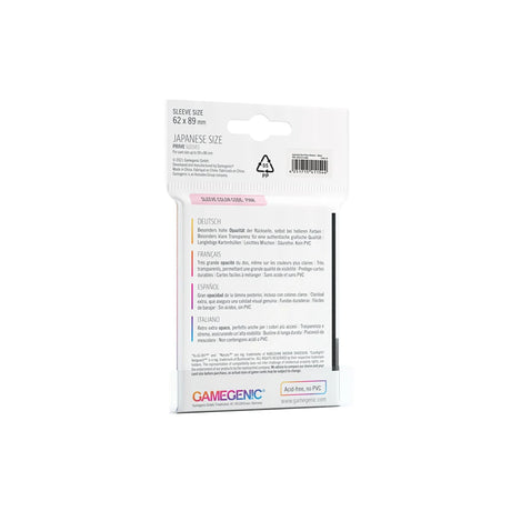 Gamegenic PRIME Japanese Sized Sleeves Schwarz