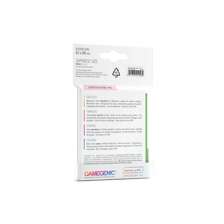 Gamegenic PRIME Japanese Sized Sleeves Grün