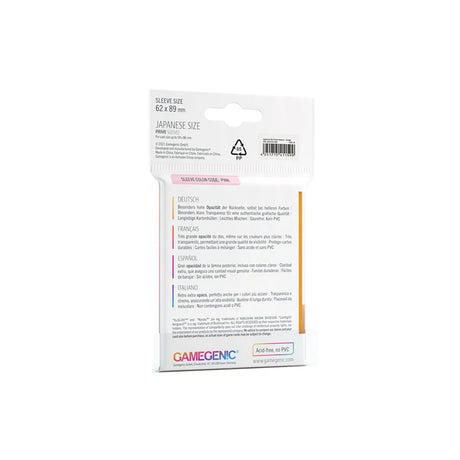 Gamegenic PRIME Japanese Sized Sleeves Orange